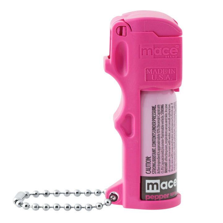 Pocket Size Mace Pepper Spray- Ideal self defense keychain for women, 10 ft range, Made in the USA- HotPink