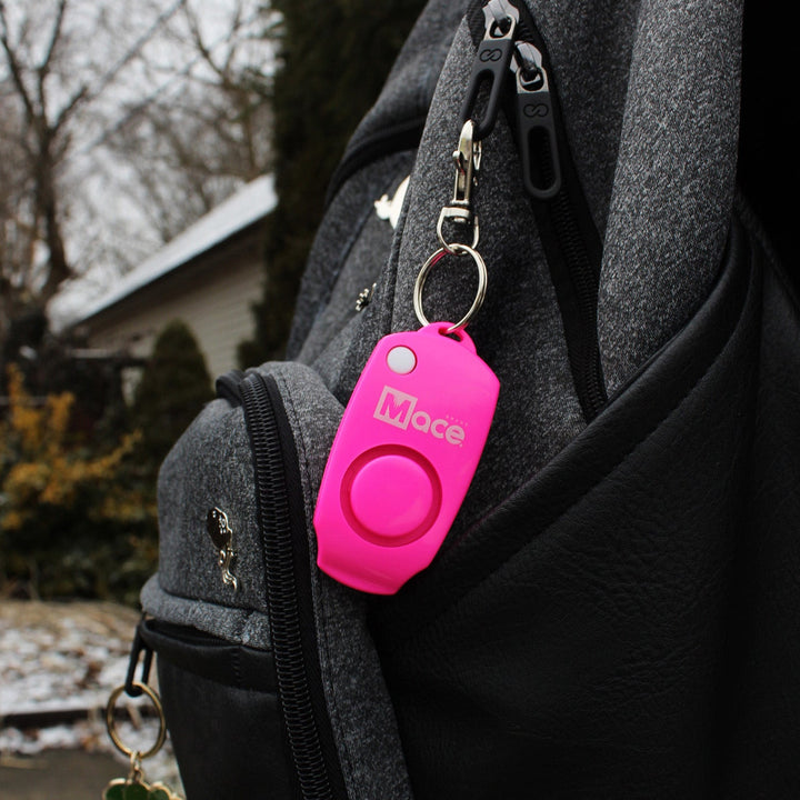 Mace personal alarm, 130 decibel, self defense keychain, ideal for school age kids- Pink