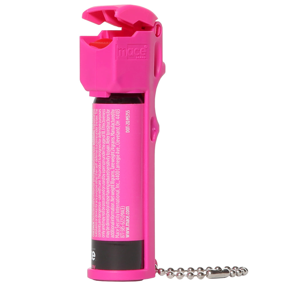 Full Size Mace Pepper Spray- Ideal self defense keychain for women, 12 ft range, Made in the USA, Hi-Visibility Neon Pink (4 Pack)