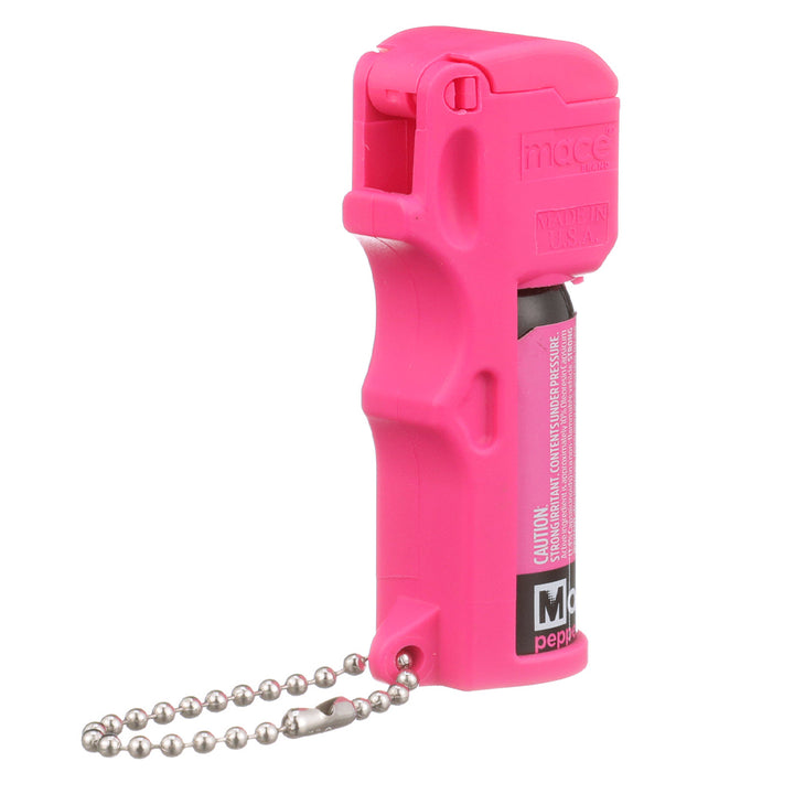 Pocket Size Mace Pepper Spray- Ideal self defense keychain for women, 10 ft range, Made in the USA- Available in Neon Pink