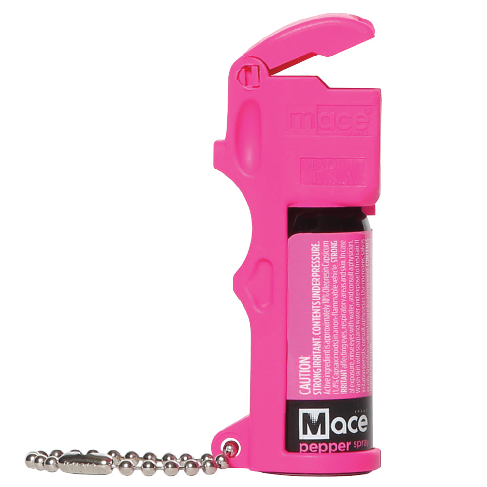 Pocket Size Mace Pepper Spray- Ideal self defense keychain for women, 10 ft range, Made in the USA- Available in Neon Pink