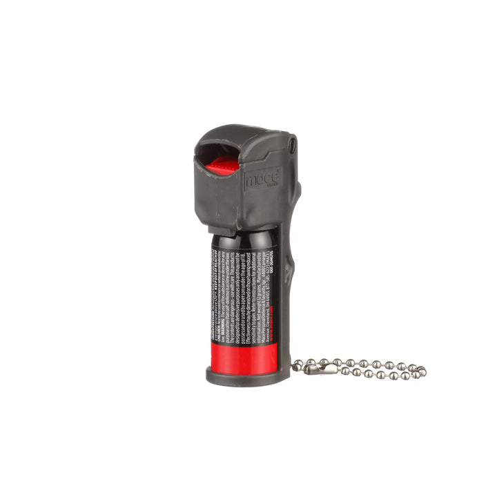 Pocket Size Mace Pepper Spray- Ideal self defense keychain for women, 10 ft range, Made in the USA- Available in High Visibility Black